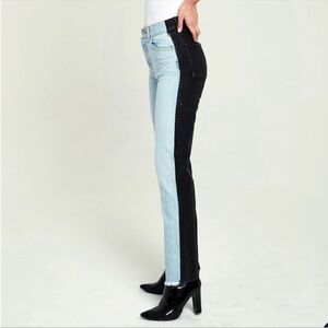 Revice Ex Boyfriend High Rise Denim Jeans Two Tone Harlow Wash